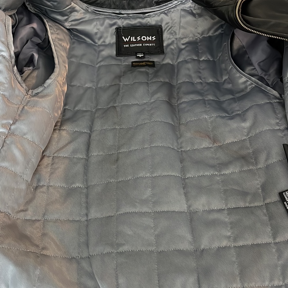 Wilsons 100% genuine leather zip up jacket detachable thinsulate  jacket… - Picture 13 of 16